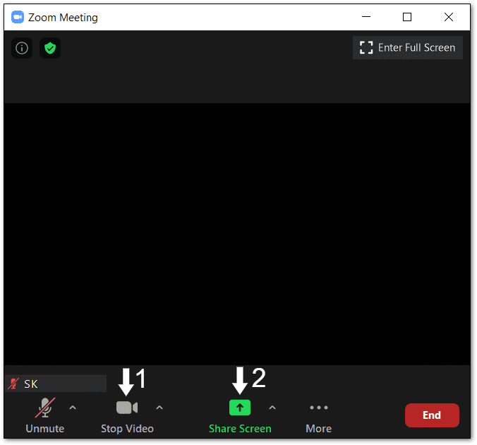 stop video button