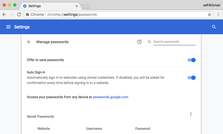 Export your Saved Passwords
