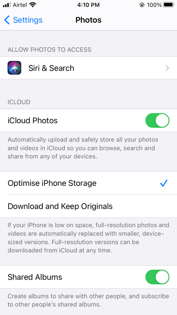 optimize iphone storage