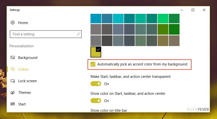 Auto pick an accent color