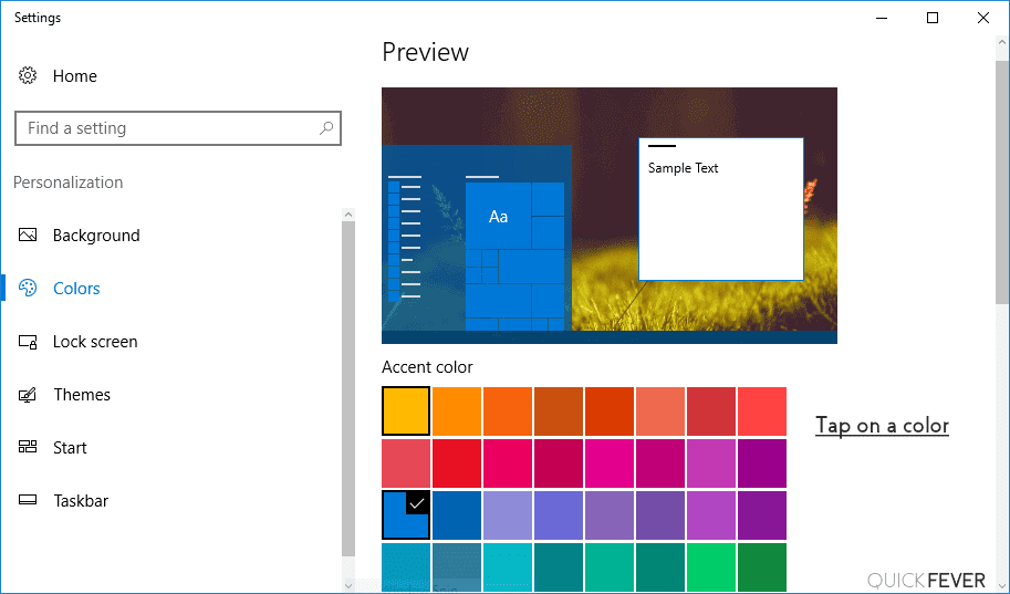 windows settings