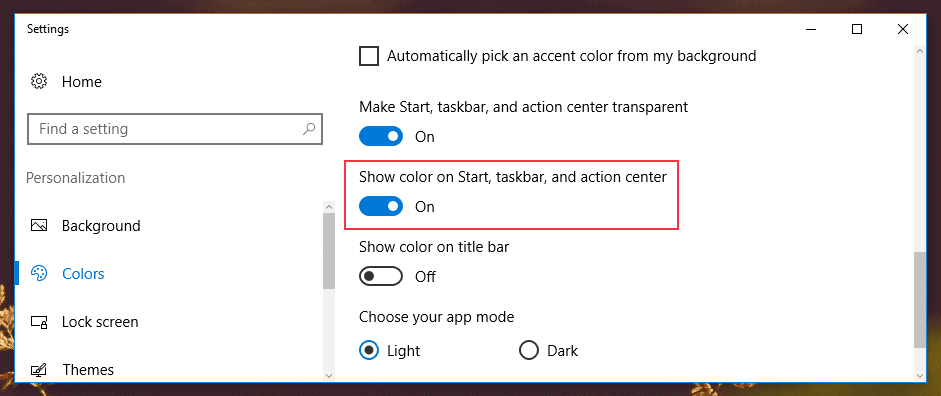 action center