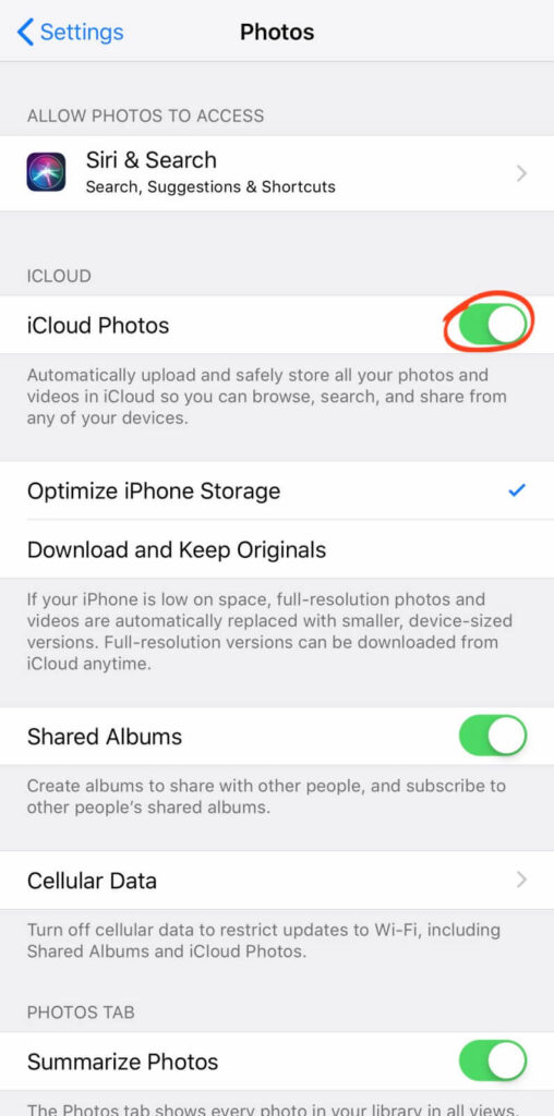 iCloud Photo Library