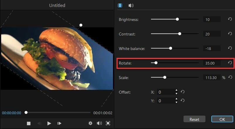 iMyFone slider for Rotate