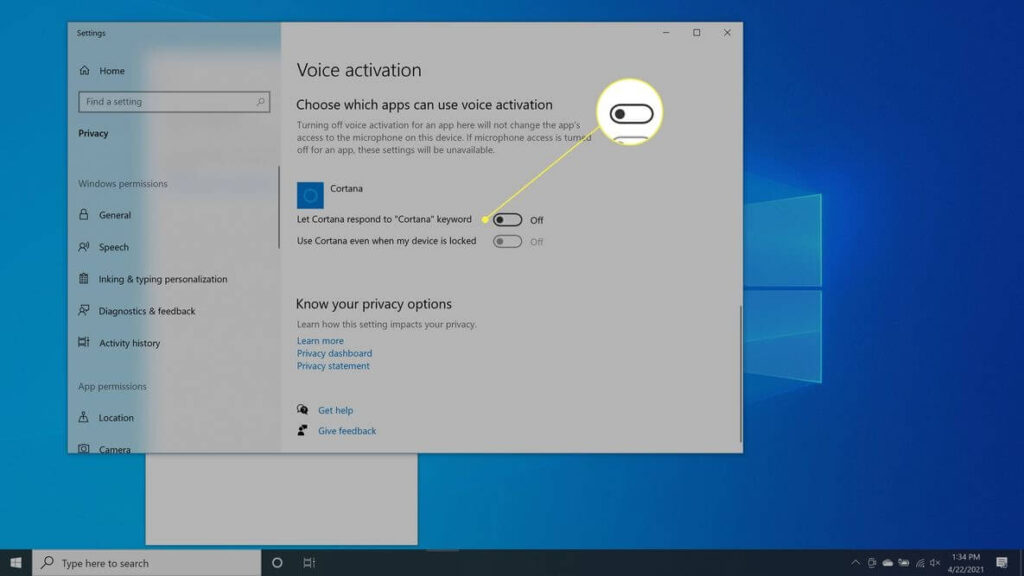Voice activation permissions