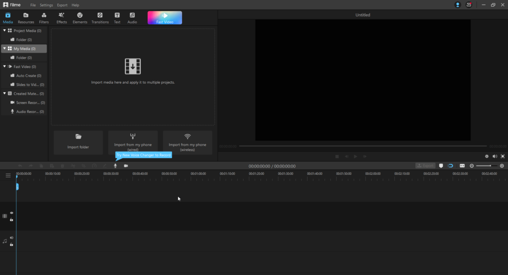 add audio or recorder audio click