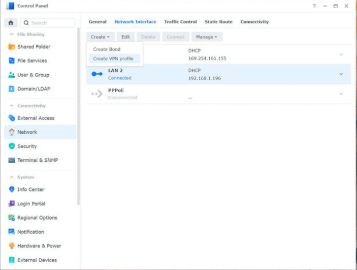 create vpn profile
