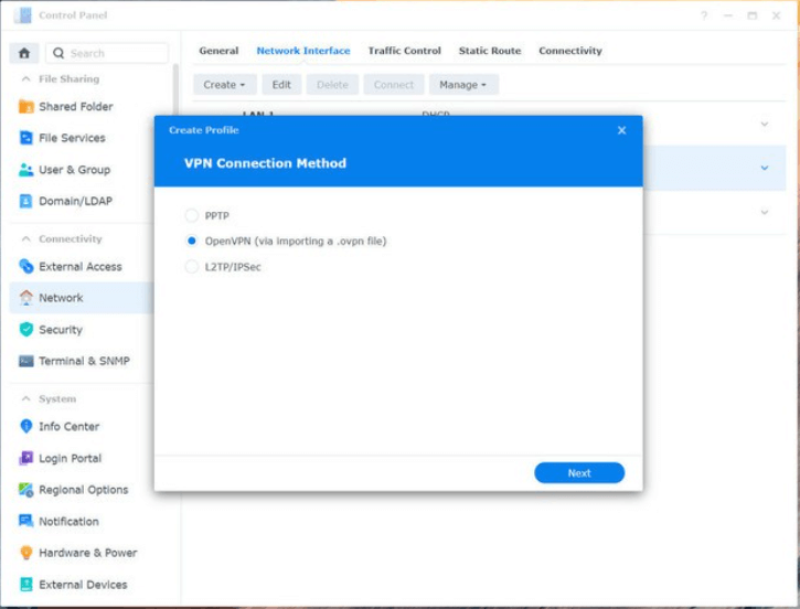 vpn connection method