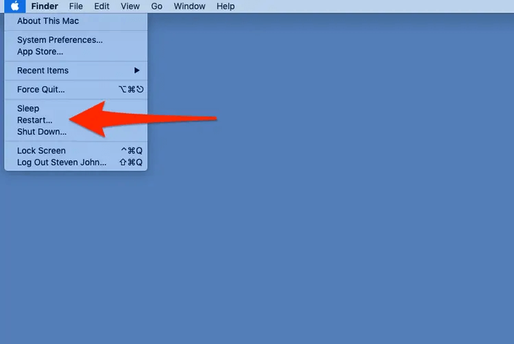 Restart Mac