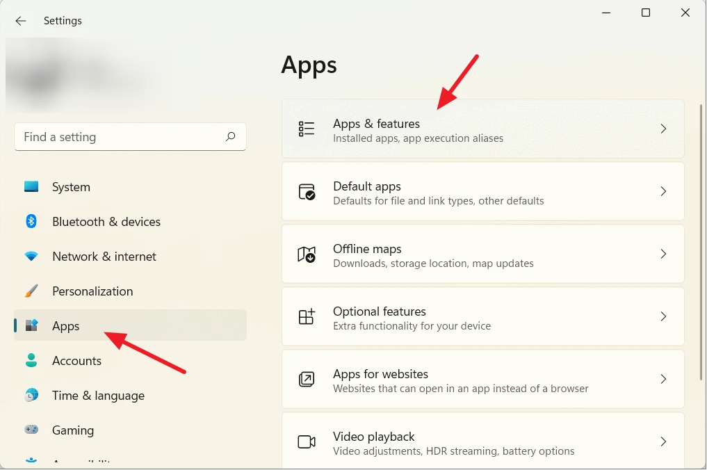 apps and Features