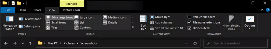 Screenshots folder