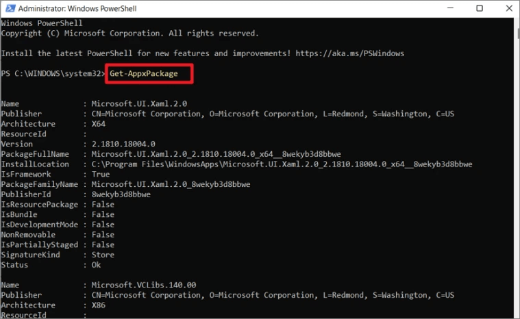 AppxPackage