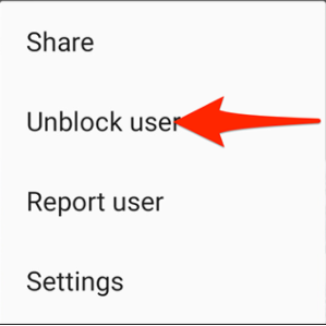 Unblock User