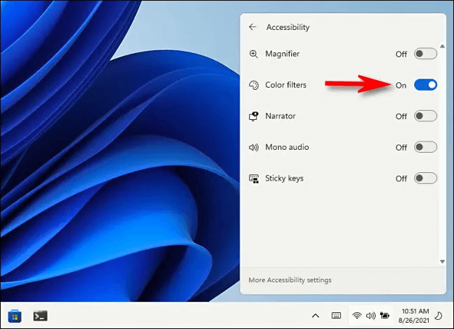 enable color filter