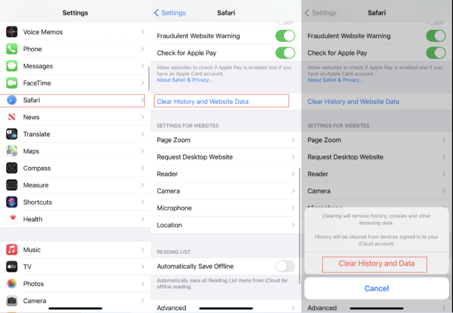 Browsing History from Safari