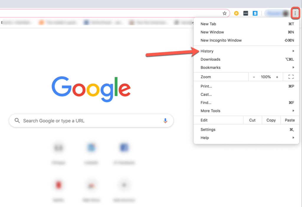 chrome history