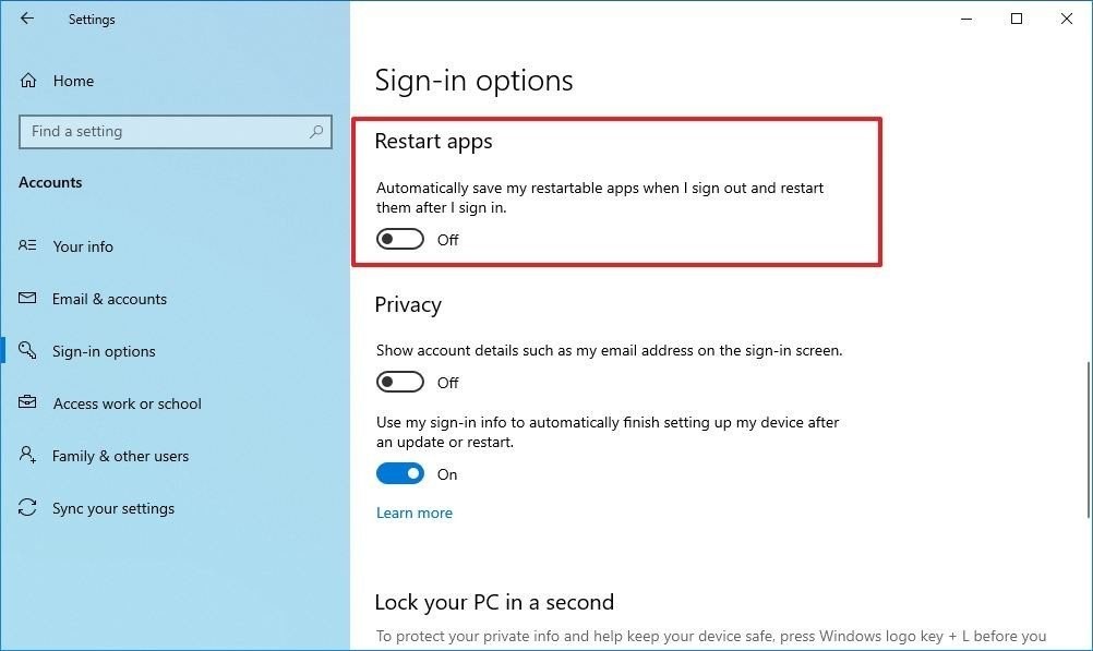 Restart apps