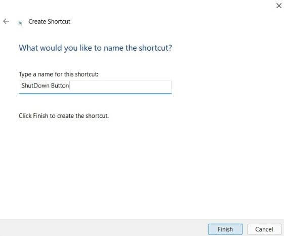 shutdown button