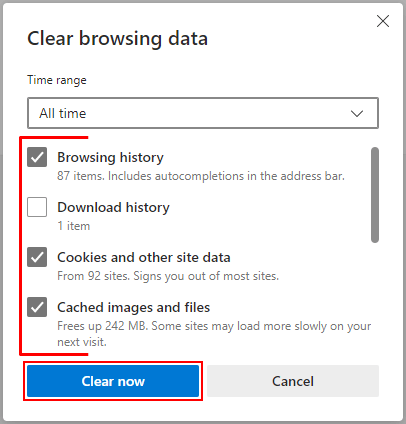 browsing history edge