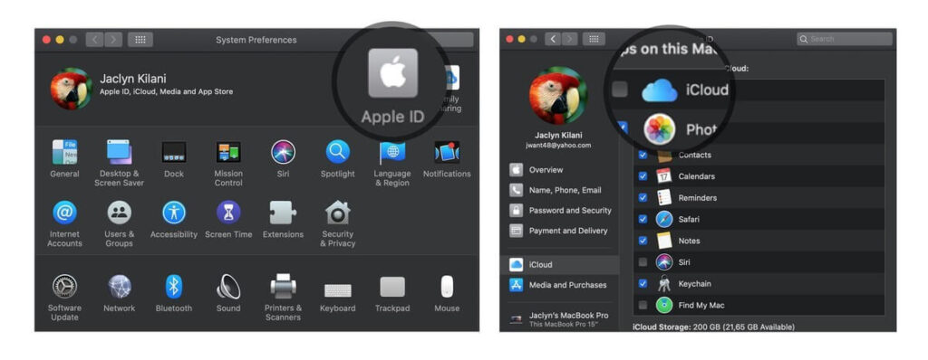 Disable iCloud on Mac