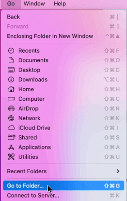 go to folder