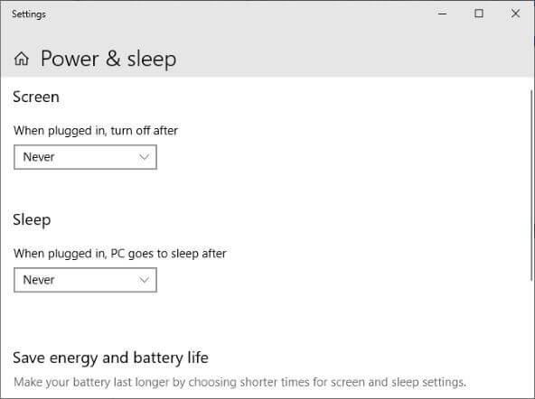 power & sleep