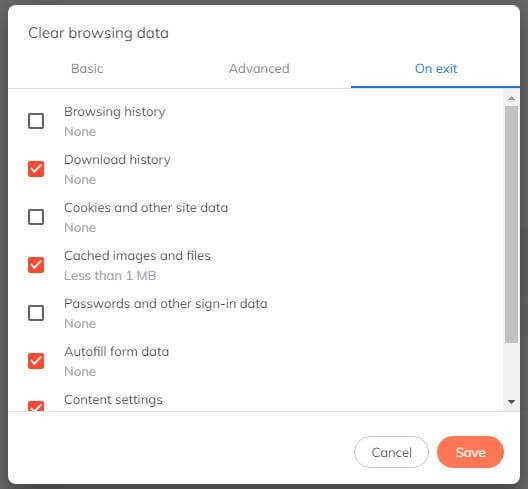 Browsing History on Opera