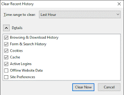 Clear Recent History