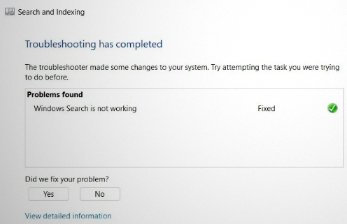Troubleshoot completed