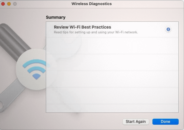 Wireless Diagnostics Tool