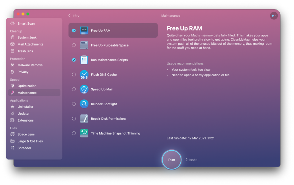 free up RAM