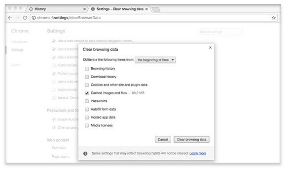 Delete Opera Browsing History