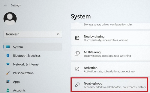 troubleshoot