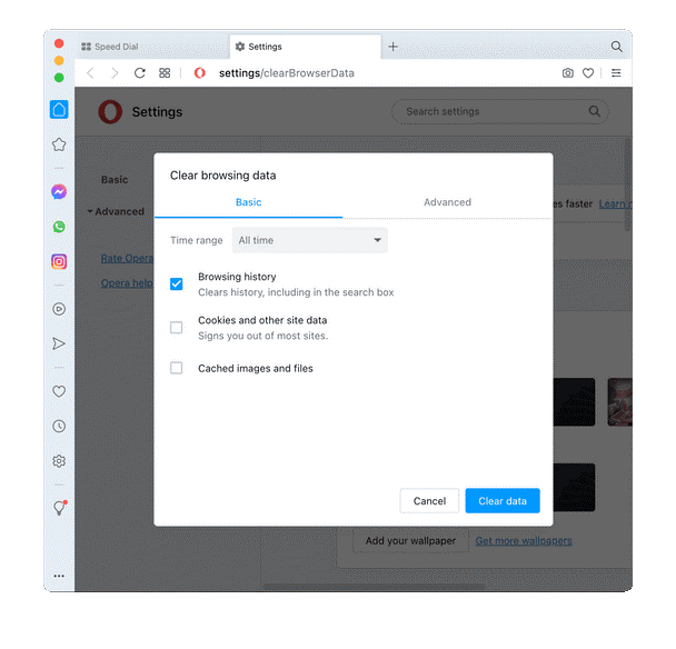 browsing data