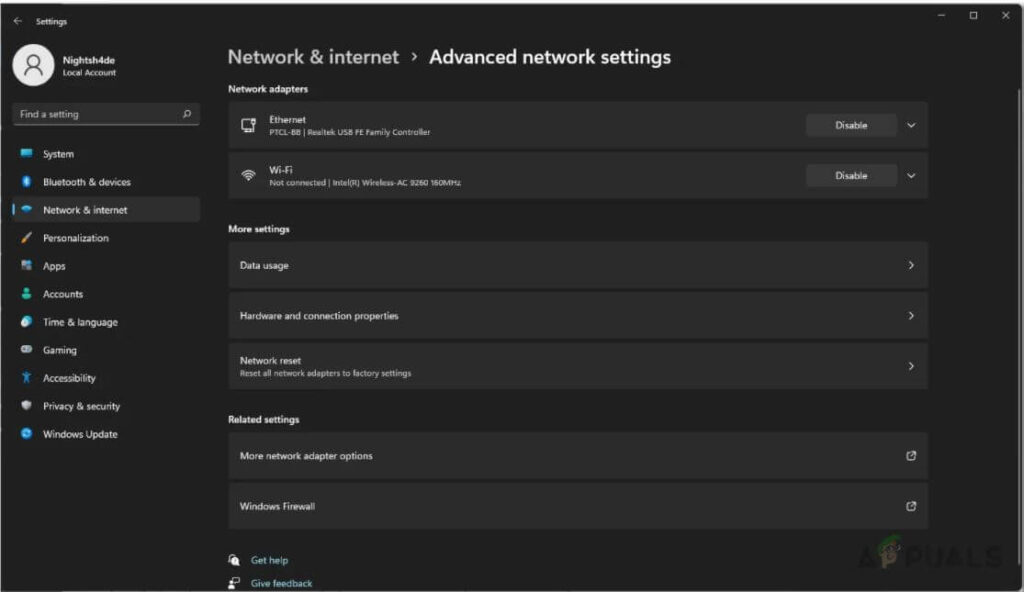 network adapter choices