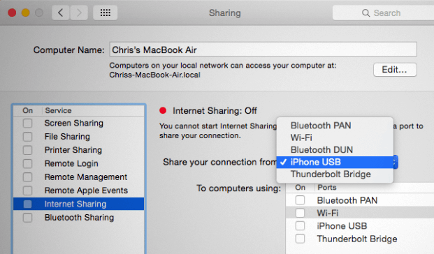 iPhone USB