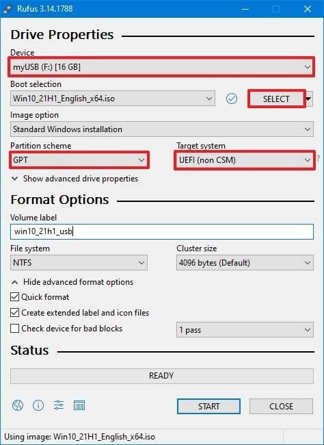 UEFI option
