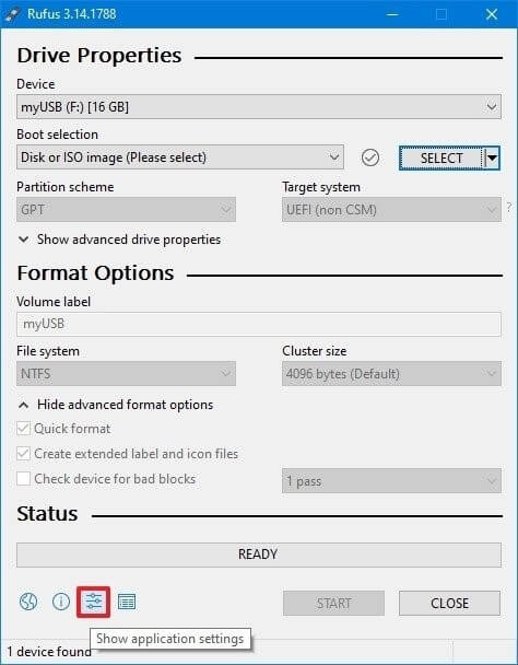 application Settings