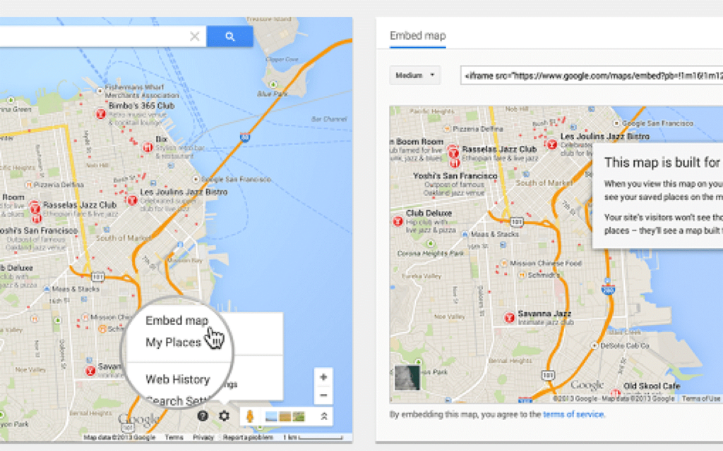 Embed map