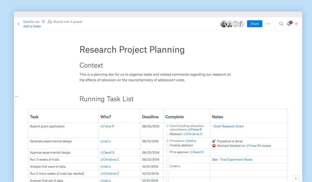 Dropbox Paper