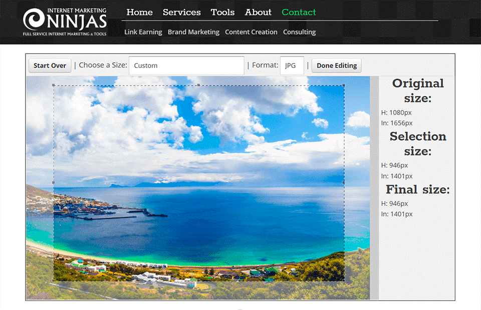 Social Image Resizer Tool