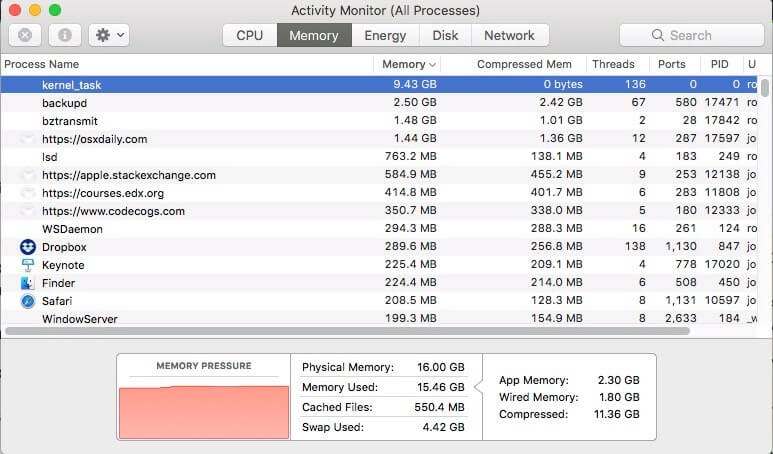 Memory Pressure