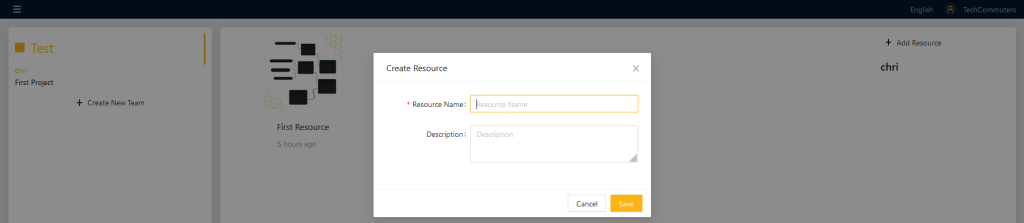 user workspace
