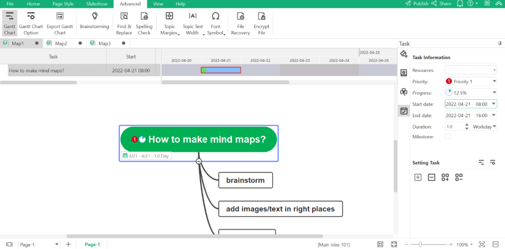 export the Gantt Chart