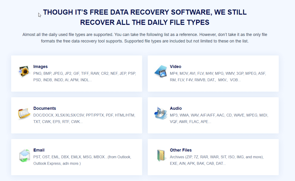 Support Various File Formats