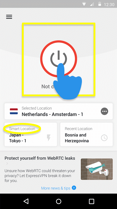 on/off button