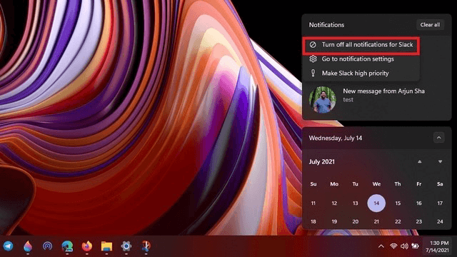 Turn off all notifications