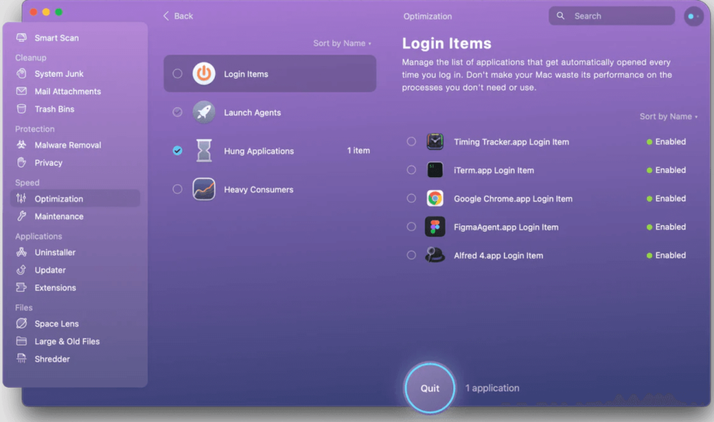 login items