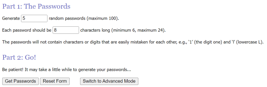 Random Password Generator