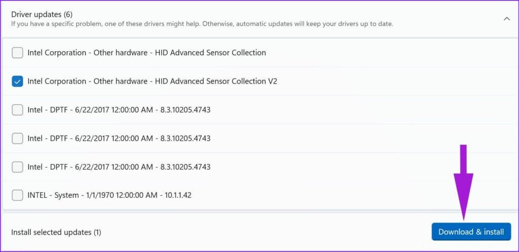 pending updates